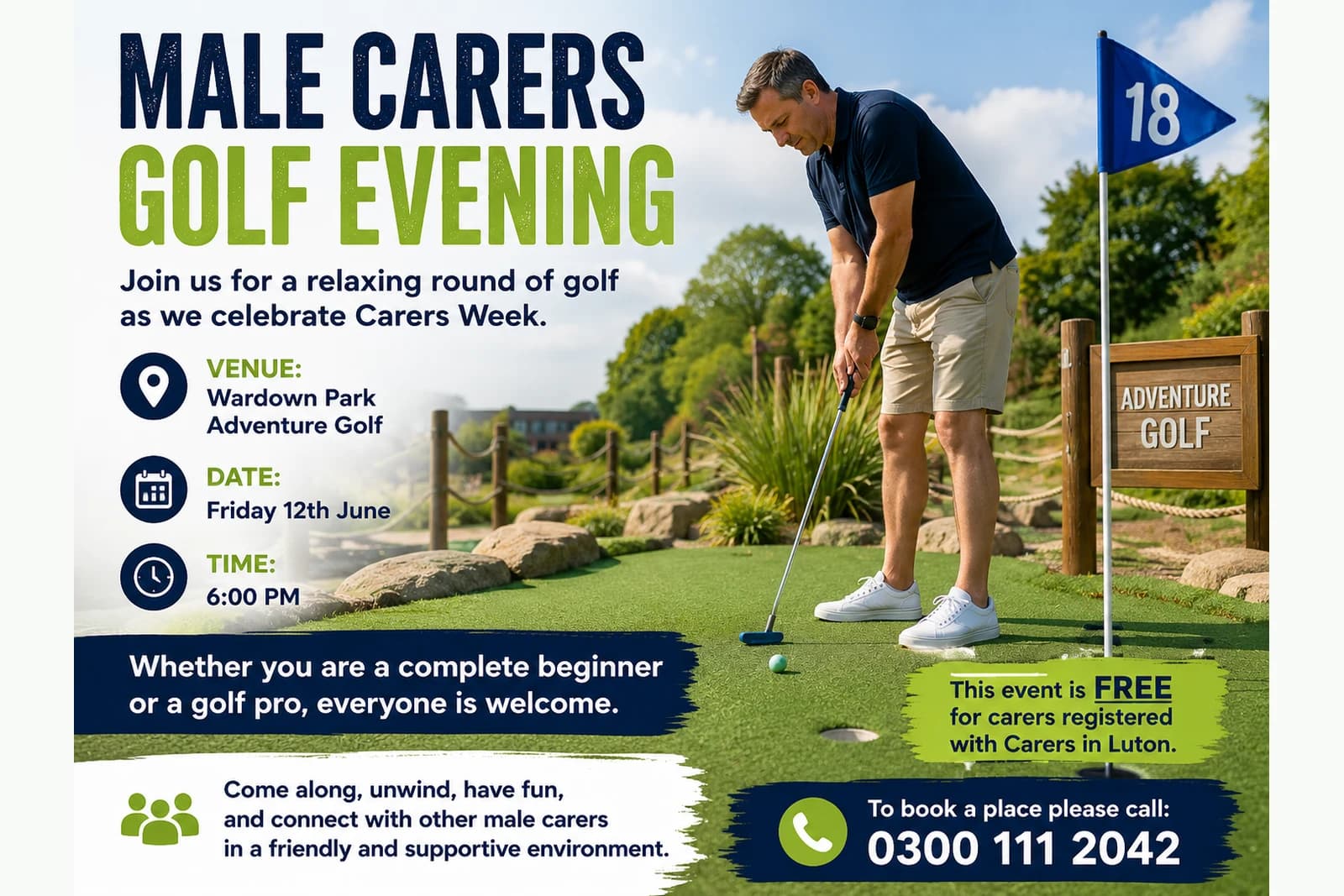 Male Carers Golf Evening (Carers Week)